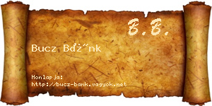 Bucz Bánk névjegykártya